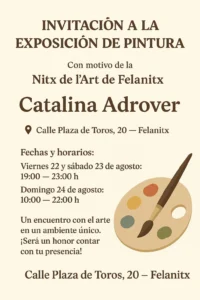 Artista con Parkinson desafía a la enfermedad a través de la pintura en la Nitx de l’Art de Felanitx
