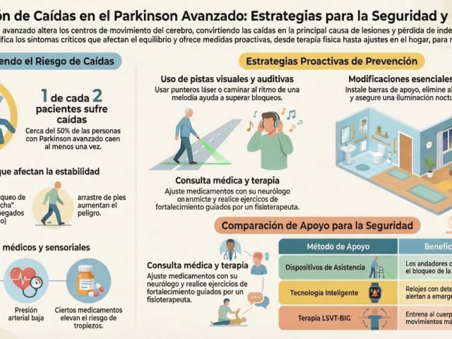 Cómo reducir el riesgo de caídas en el Párkinson avanzado