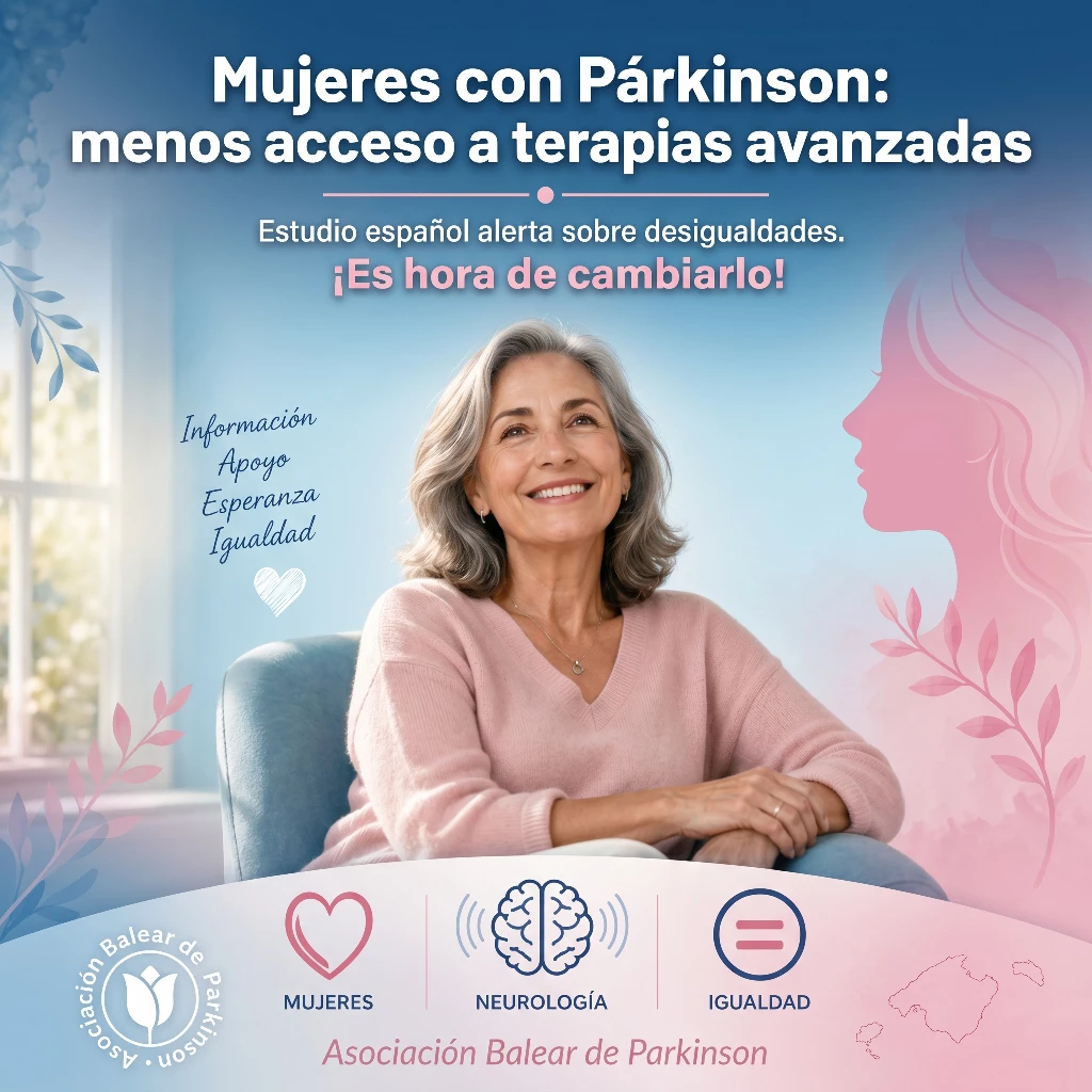 Las mujeres con Párkinson acceden menos y más tarde a terapias avanzadas