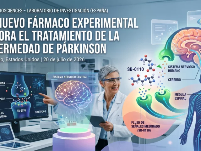 nuevo fármaco SB-0110 aborda las dos mayores limitaciones clínicas de la levodopa para la enfermedad de Parkinson.
