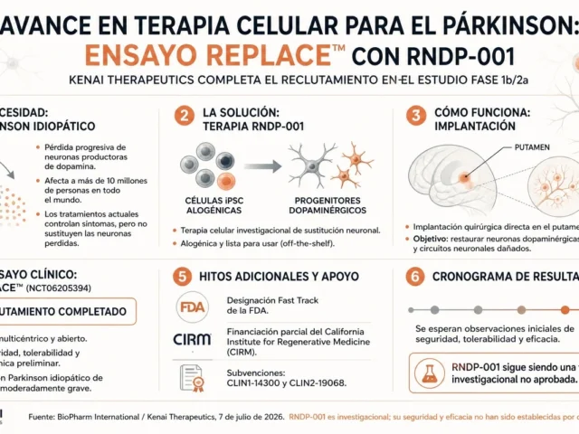Kenai Therapeutics completa el reclutamiento en el ensayo REPLACE™ de terapia neuronal para Parkinson