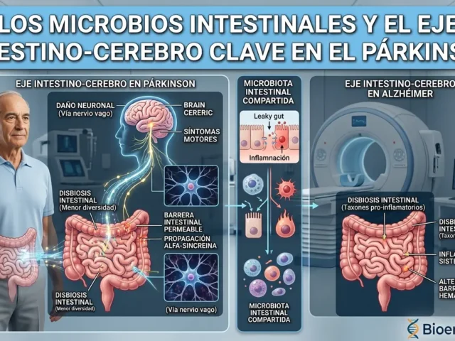 Los microbios intestinales y el eje intestino-cerebro clave en el Párkinson